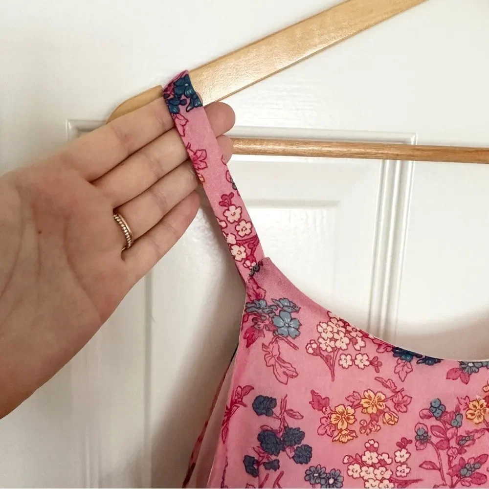 Monte the Label Wide Leg Pink Floral Keyhole Jumpsuit - Picture 8 of 11